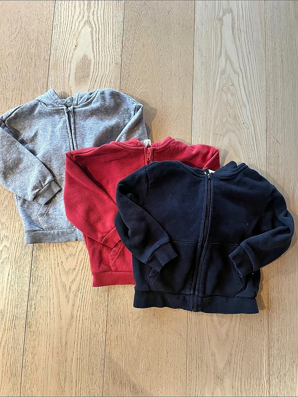 H&M Kids Zip-Up Hoodies 3-Pack